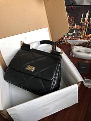 Dolce&Gabbana Medium Sicily Bag In Quilted Black 25cm - 5