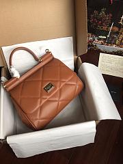 Dolce&Gabbana Medium Sicily Bag In Quilted Brown 25cm - 2