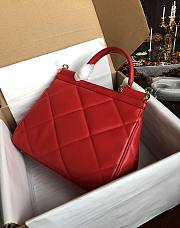 Dolce&Gabbana Medium Sicily Bag In Quilted Red 25cm - 3