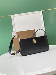 Burberry TB Shoulder Bag Leather Black 28x5x14cm - 6