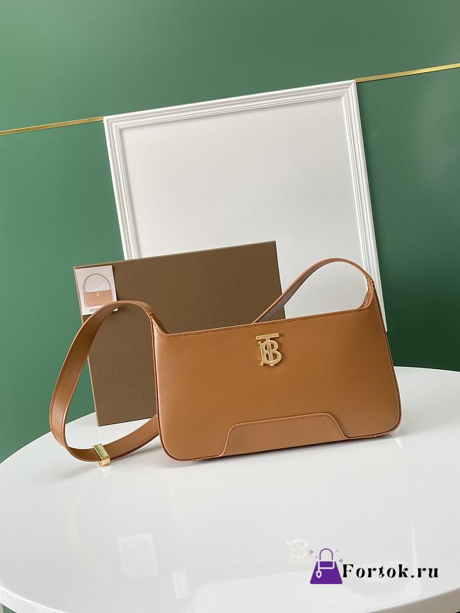 Burberry TB Shoulder Bag Leather Tan 28x5x14cm - 1
