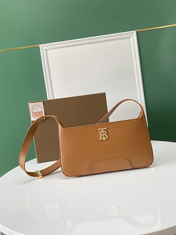 Burberry TB Shoulder Bag Leather Tan 28x5x14cm