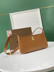 Burberry TB Shoulder Bag Leather Tan 28x5x14cm - 5