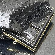 Fendi First Crocodile Leạther Black 32.5x15x23.5cm  - 5