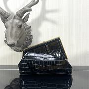 Fendi Small First Crocodile Leạther Black 26×9.5×18cm  - 1
