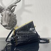 Fendi Small First Crocodile Leạther Black 26×9.5×18cm  - 4