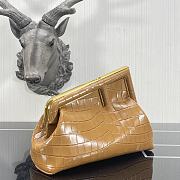 Fendi Small First Crocodile Leạther Brown 26×9.5×18cm - 6