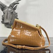 Fendi Small First Crocodile Leạther Brown 26×9.5×18cm - 5