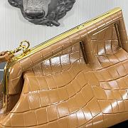 Fendi Small First Crocodile Leạther Brown 26×9.5×18cm - 4