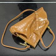 Fendi Small First Crocodile Leạther Brown 26×9.5×18cm - 2