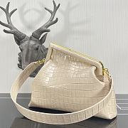 Fendi First Crocodile Leạther Cream 32.5x15x23.5cm  - 6