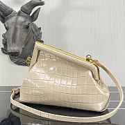 Fendi Small First Crocodile Leạther Cream 26×9.5×18cm  - 6