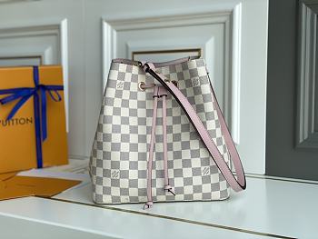 LOUIS VUITTON Monogram Canvas Calfskin Bag Pink 26cm 