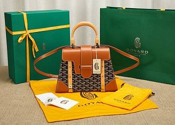 Goyard Saigon Top Handle Bag Tan 28x13x23cm