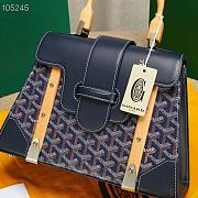 Goyard Saigon Top Handle Bag Navy 28x13x23cm - 3