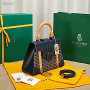 Goyard Saigon Top Handle Bag Navy 28x13x23cm - 5