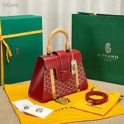 Goyard Saigon Top Handle Bag Red 28x13x23cm - 4