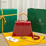 Goyard Saigon Top Handle Bag Red 28x13x23cm - 6