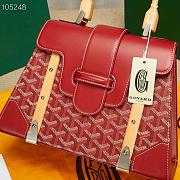 Goyard Saigon Top Handle Bag Red 28x13x23cm - 5