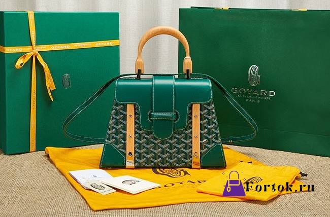 Goyard Saigon Top Handle Bag Green 28x13x23cm - 1