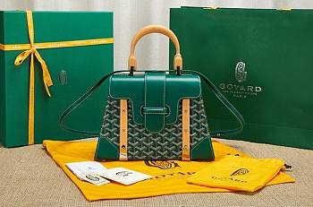 Goyard Saigon Top Handle Bag Green 28x13x23cm