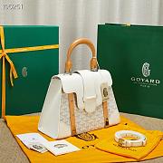 Goyard Saigon Top Handle Bag White 28x13x23cm - 6