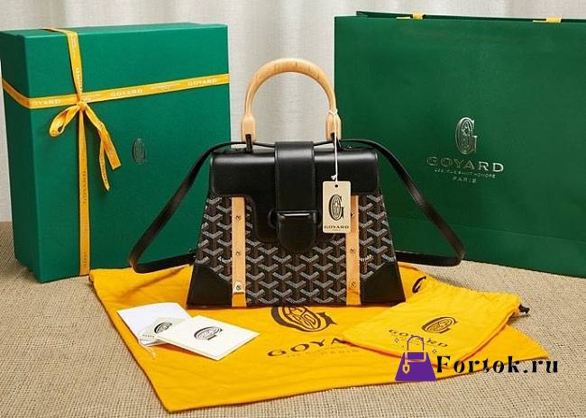 Goyard Saigon Top Handle Bag Black 28x13x23cm - 1