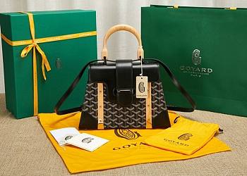 Goyard Saigon Top Handle Bag Black 28x13x23cm