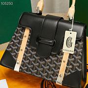 Goyard Saigon Top Handle Bag Black 28x13x23cm - 5