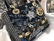Dior Lady D-Lite Embroidered Star Beads M0565 24x20x11cm - 2
