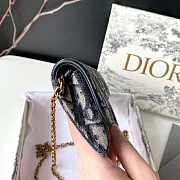 Dior, Bags, Saddle Nano Pouch Blue Dior Oblique Jacquard Reference  S5654ctzqm928
