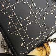 Dior Lady Mini Black Strass Cannage Satin M0500 - 6