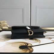 Dior Saddle Belt Pouch Grained Calfskin Black S5619 17x12x4cm - 5