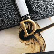 Dior Saddle Belt Pouch Grained Calfskin Black S5619 17x12x4cm - 3