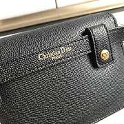 Dior Saddle Belt Pouch Grained Calfskin Black S5619 17x12x4cm - 2
