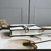 Dior Saddle Belt Pouch Grained Calfskin White S5619 17x12x4cm - 4