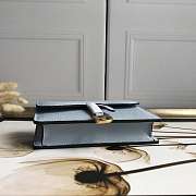 Dior Saddle Belt Pouch Graqined Calfskin Blue S5619 17x12x4cm - 6