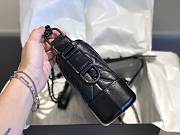 Chanel Small Gabrielle Chevron Hobo Bag Aged Calfskin Black Metal A91810 20x15x8cm - 6