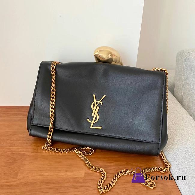 Ysl Medium Kate Leather/Velvet Black 553804 28x5x20cm - 1