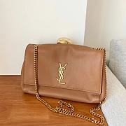 Ysl Medium Kate Leather/Velvet Brown 553804 28x5x20cm - 1