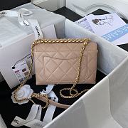 Chanel Small Flap Bag Beige AS3011 21x13x7cm - 6