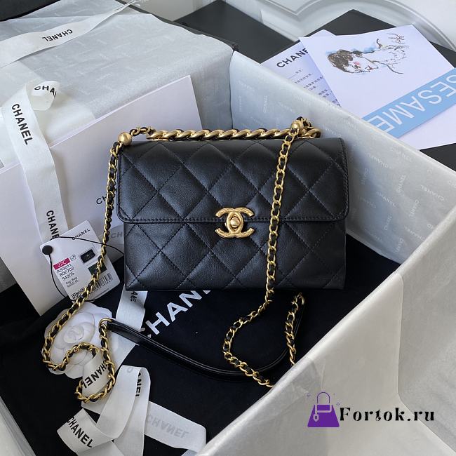 Chanel Small Flap Bag Black AS3011 21x13x7cm - 1