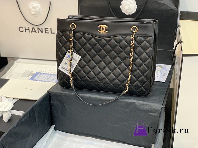 Chanel Large Coco Vintage Tote Bag Black A57030 35x11x27cm - 1