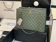 Chanel Large Coco Vintage Tote Bag Green A57030 35x11x27cm - 1