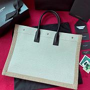 Ysl Large Rive Gauche Canvas Tote Bag White/Black 5094159 48×36×16cm - 6
