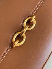 Ysl Le Maillon Satchel In Leather Brown 6497952 24x3.5x14.5cm - 5