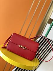 Ysl Le Maillon Satchel In Leather Red 6497952 24x3.5x14.5cm - 1