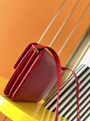 Ysl Le Maillon Satchel In Leather Red 6497952 24x3.5x14.5cm - 6