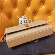 Ysl Medium Kate Chain Bag In Grained Leather Beige 364021 24x14.5x5.5cm - 3