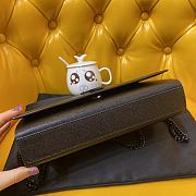 Ysl Medium Kate Chain Bag In Grained Leather Black Metal 364021 24x14.5x5.5cm - 5